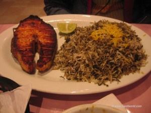 Sabzi polo mahi-fish and veg. rice